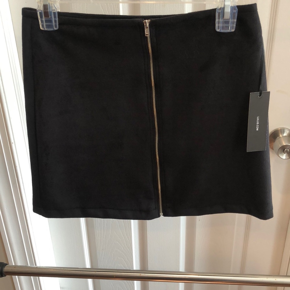 Black mini skirt